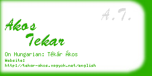 akos tekar business card